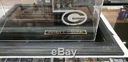 Brett Favre Signed NFL Football Favre COA in Amazing Packer Display Case To Tom