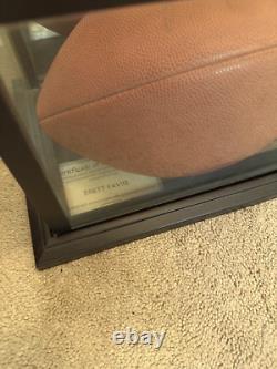 Brett Favre Signed NFL Football With COA, Comes with Display Case