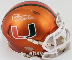 Brevin Jordan Signed Miami Hurricanes Flash Alternate Speed Mini Helmet-JSA COA