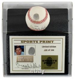 Brooks Robinson Signed AL Baseball with Thumbprint w Display Case (Sport Prints)