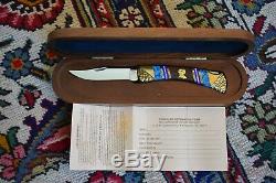 Buck 110 David Yellowhorse Kit Carson Knife Mint Coa & Walnut Display Box Case