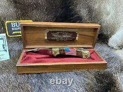 Buck David Yellowhorse 112 Custom Old Glory Knife Mint In Display Case COA