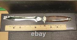 Buck Limited Ed. 0981 Dagger S/N 69 of 200 Burl Wood Handle Mirrored Blade COA