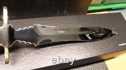 Buck Limited Ed. 0981 Dagger S/N 69 of 200 Burl Wood Handle Mirrored Blade COA