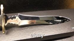 Buck Limited Ed. 0981 Dagger S/N 69 of 200 Burl Wood Handle Mirrored Blade COA