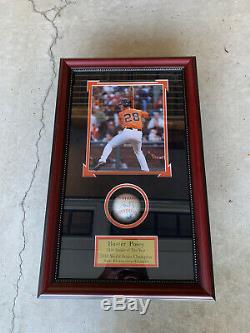 Buster Posey Signed Mlb Baseball In Display Case Coa
