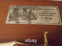 CASE XX 200th ANNIVERSARY OF THE CONSTITUTION SIGNING With COA & DISPLAY PLAQUE
