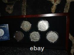 COMPLETE MORGAN DOLLAR MINT MARK SET IN DISPLAY CASE With COA