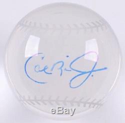 Cal Ripken Jr. Signed Lead Crystal Baseball with Display Case (PSA COA)