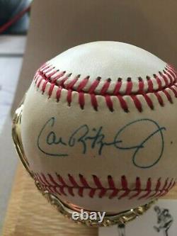 Cal Ripken Signed Baseball with COA and Display Case