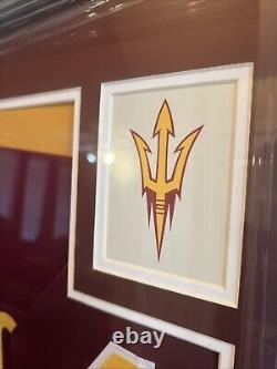 Cam Skattebo Authentic Autograph Framed Jersey COA Sun Devils