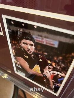 Cam Skattebo Authentic Autograph Framed Jersey COA Sun Devils