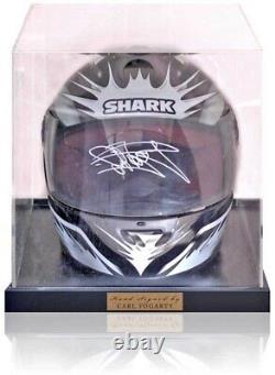 Carl Fogarty Hand Signed Shark Superbike Full-Sized Helmet in Display Case COA