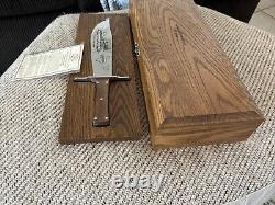 Case XX 1986 ALAMO Commemorative Bowie Knife with Oak Wood Display Box & COA