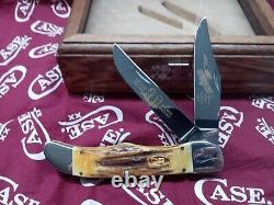 Case XX 1988 5265 First Flight Folding Hunter Stag Display & COA Knife #2380