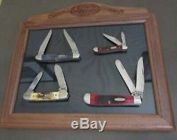 Case XX 1992 8 DOT 4 Knife Set in Mint Walnut/Glass Display COA 1 of 500 HTF