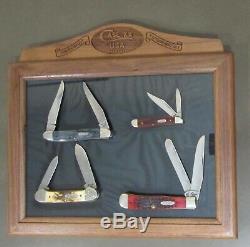 Case XX 1992 8 DOT 4 Knife Set in Mint Walnut/Glass Display COA 1 of 500 HTF