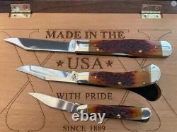 Case XX 2013 Annual Collector Club Knife Set with COA Displayed Never used