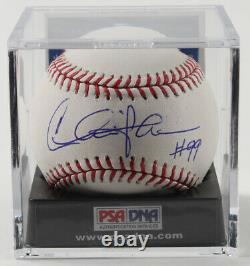 Charlie Sheen Signed OML Baseball with Display Case (PSA COA Graded 9)