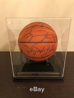 Chicago Bulls 1996 Team Signed Basketball Michael Jordan COA & Display Case