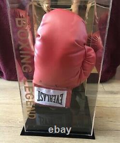 Chris Eubank Snr Hand Signed Red Boxing Glove in Display Case Rare COA AFTAL