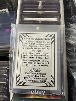 Chris Webber 1993 Autograph Promo Card Rc Coa Display Case Box 975/2500