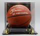 Christian Braun Denver Nuggets Autographed Basketball Lsm Coa With Display Case