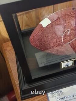 Clay Matthews Hand Signed FOOTBALL WITH Display CASE & COA Big Play Cla Packers