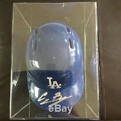 Cody Bellinger Autograph Mini Helmet, Display Case Included With Coa