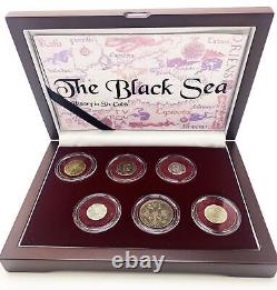 Coin Collection Six Historical Coins From The Black Sea Region + Display + Coa