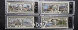 Complete US National Park $2 Bill Currency Collection Bradford 39 Notes COA G696