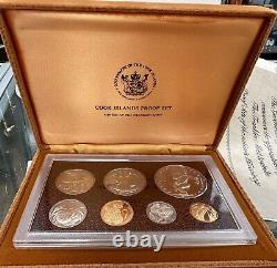 Cook Islands 1975 Collectors Franklin Mint Coin Set In Deluxe Display Case COA
