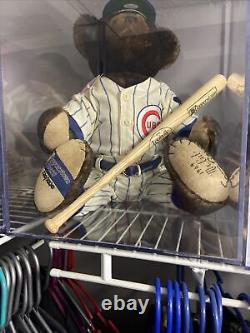 Cooperstown Teddy Bears Ernie Banks With Display Case And COA
