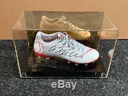 Cristiano Ronaldo Signed Football Boot Juventus Madrid Portugal Display Case COA