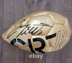Cristiano Ronaldo Signed football in display case and A1 official COA