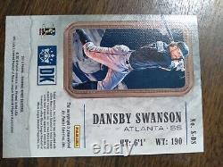 DANSBY SWANSON Framed Braves JERSEY Display SIGNED CARD COA