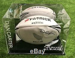 Dan Carter New Zealnad Rugby Ball In A Display Case All Blacks Rare COA AFTAL