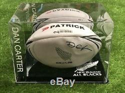 Dan Carter New Zealnad Rugby Ball In A Display Case All Blacks Rare COA AFTAL