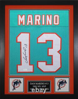 Dan Marino Autographed & Framed Teal Miami Dolphins Jersey JSA COA D2-S