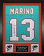 Dan Marino Autographed & Framed Teal Miami Dolphins Jersey Jsa Coa D2-s