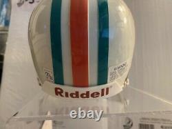 Dan Marino UD Authenticated Riddell Football AUTO Mini-Helmet COA + Display Case