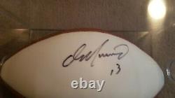 Dan Marino autographed football with COA and display case