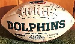 Dan Marino signed Dolphins football with COA and Display case