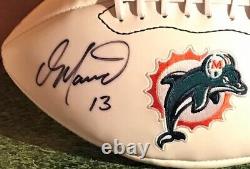Dan Marino signed Dolphins football with COA and Display case