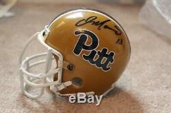 Dan Marino signed mini helmet- Pitt withcoa with display case