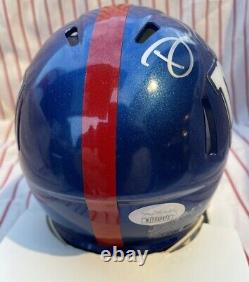 Daniel Jones Signed New York Giants Speed Mini Helmet with Display Case JSA COA