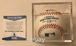 Dansby Swanson Autographed Official MLB Baseball with Display Case BAS COA