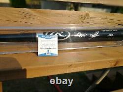 Darryl Strawberry And Doc Gooden Signed Bat And Display Case Beckett Coa 86 Mets