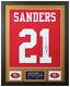 Deion Sanders Autographed & Framed Red San Francisco Jersey Auto Beckett Coa