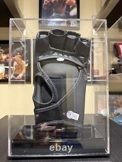 DemetriousMighty MouseJohnson Signed UFC Glove COA Beckett With Display Case